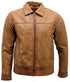 Mens Leather Harrington Biker Jacket-Slough - Upperclass Fashions 