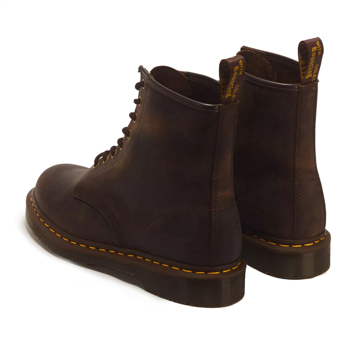 Dr Martens 1460 Brown Crazy Horse Leather Combat Boots - 11822203
