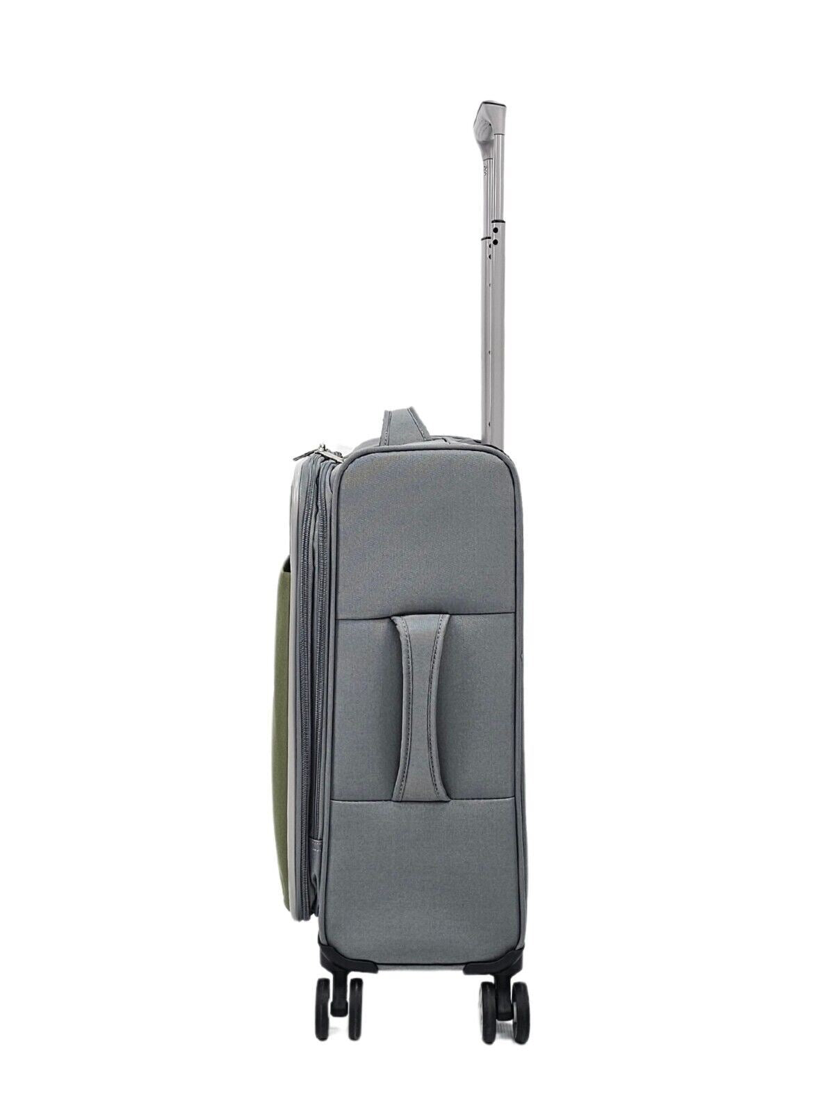 Lightweight Grey Cabin Suitcases 4 Wheel Luggage Travel Bag - Upperclass Fashions 