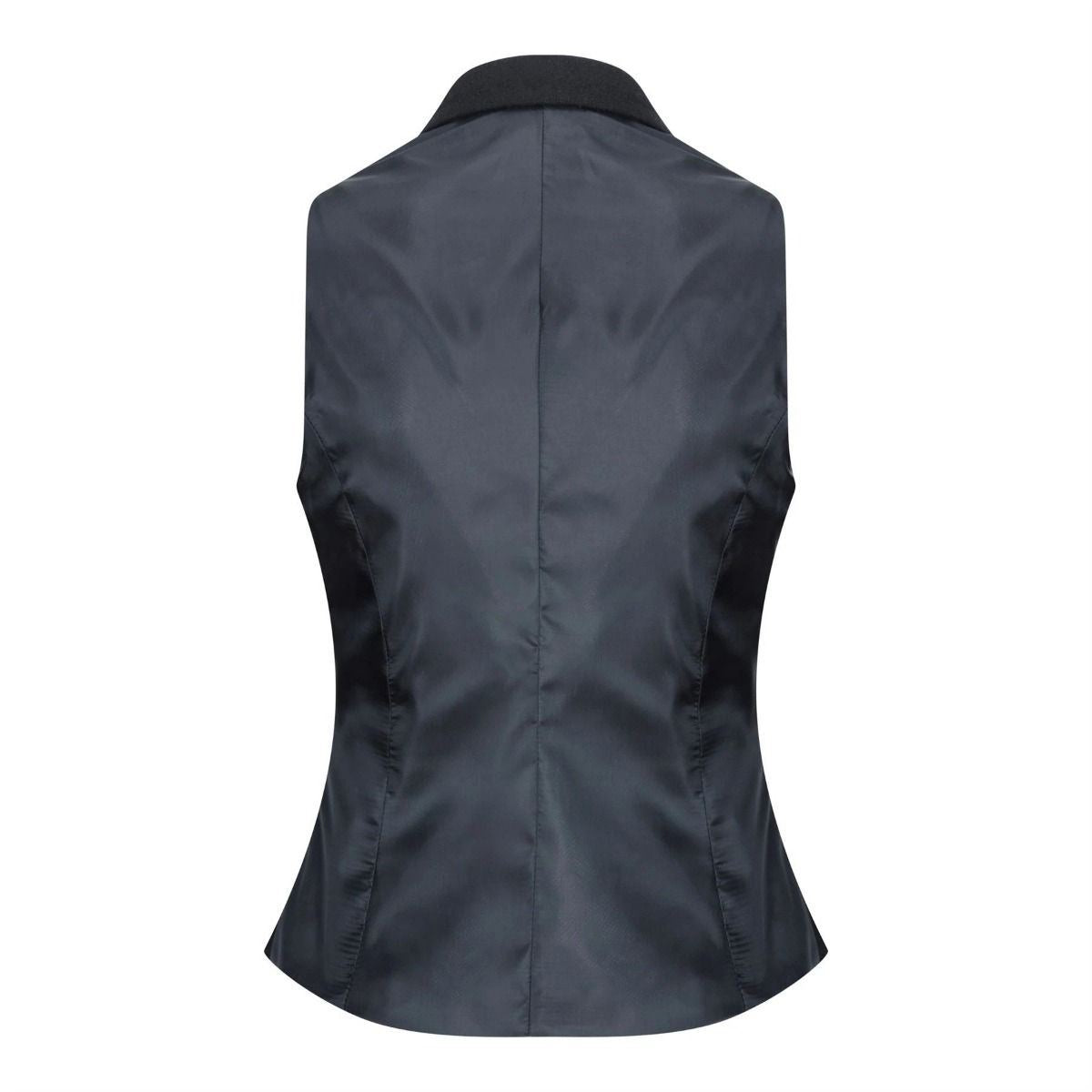 Womens 1920s Black Wool Classic Retro Vintage Waistcoat - Upperclass Fashions 