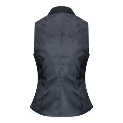 Womens 1920s Black Wool Classic Retro Vintage Waistcoat - Upperclass Fashions 