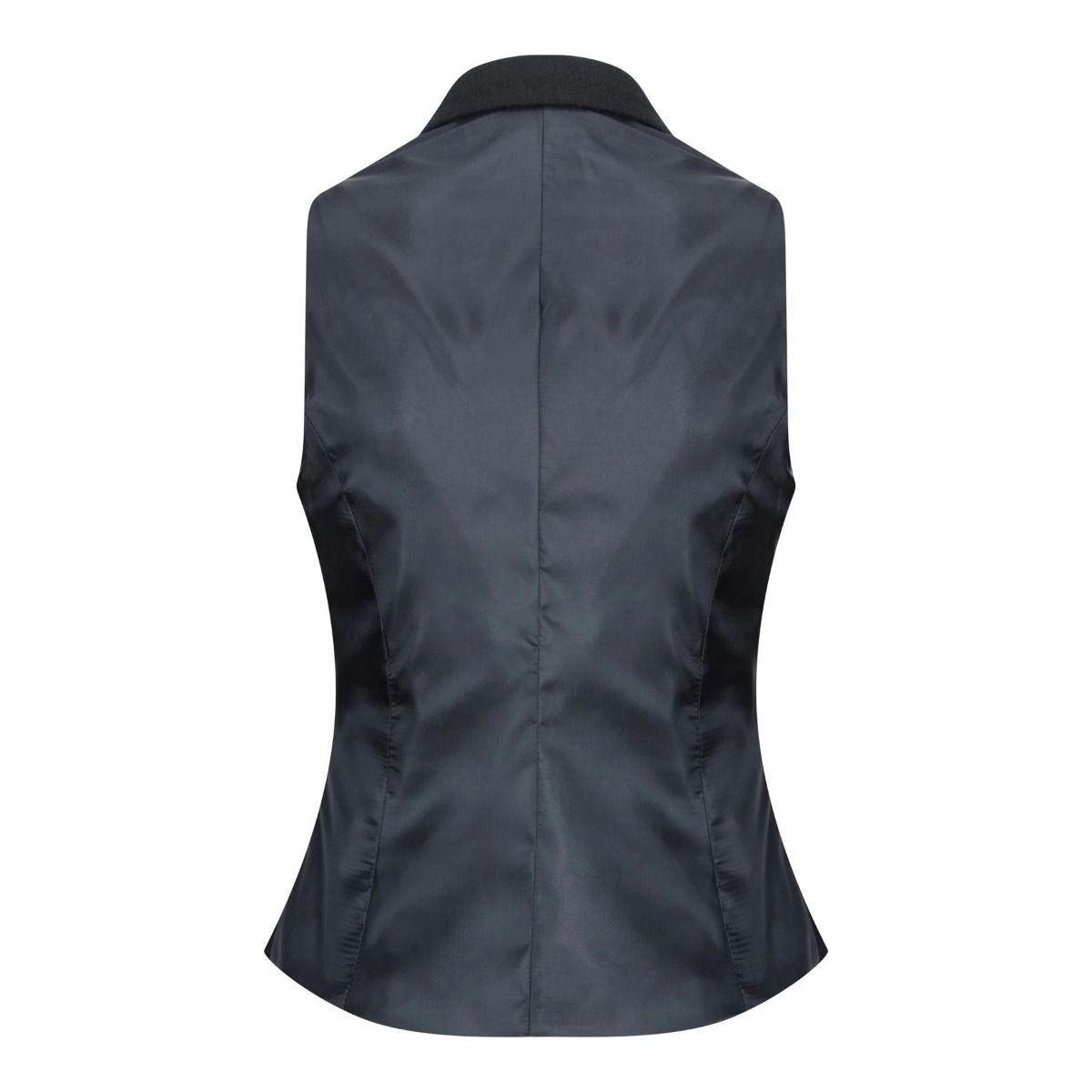 Womens 1920s Black Wool Classic Retro Vintage Waistcoat