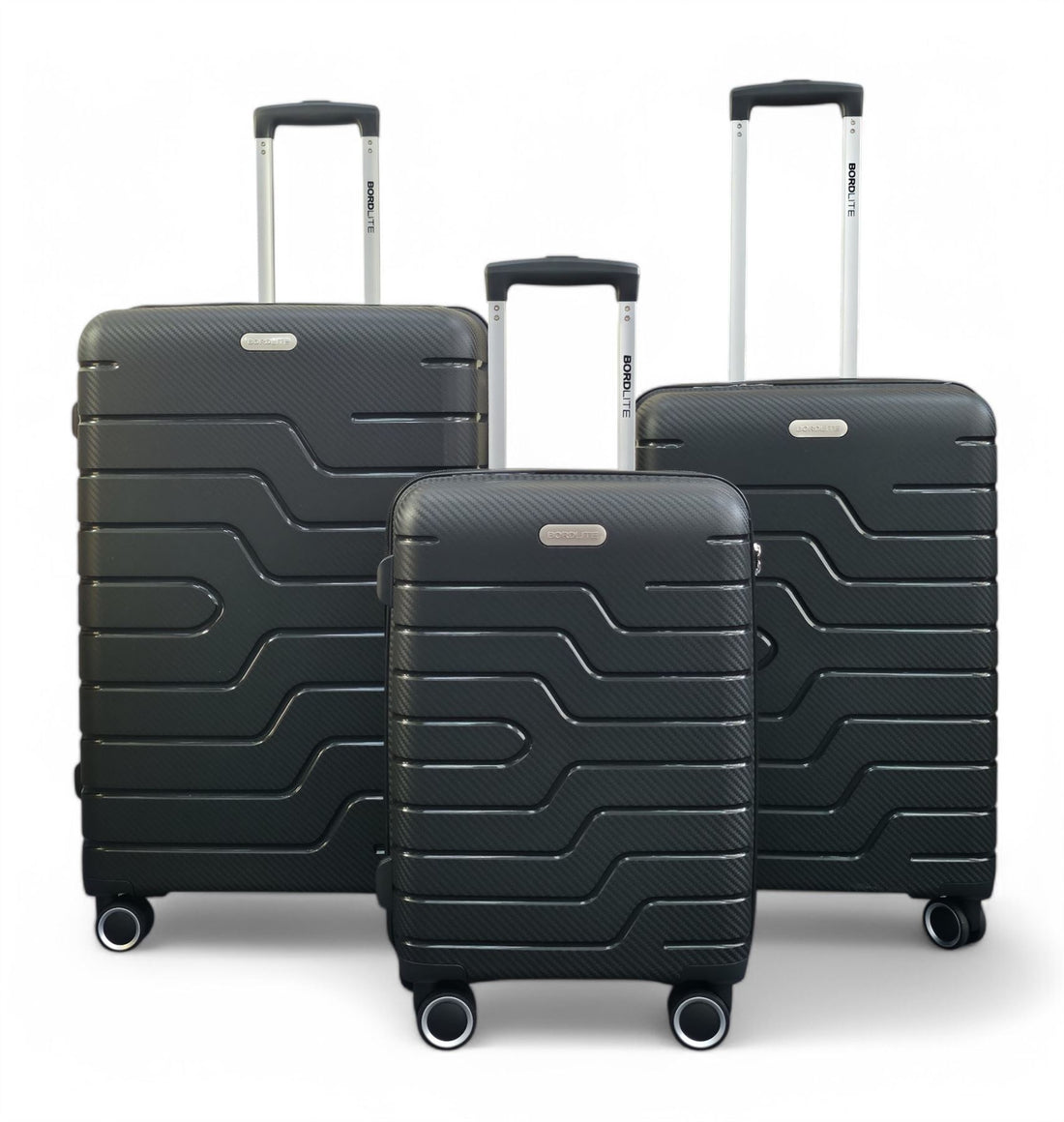 Kariya Set of 3 Hard Shell Suitcase in Black