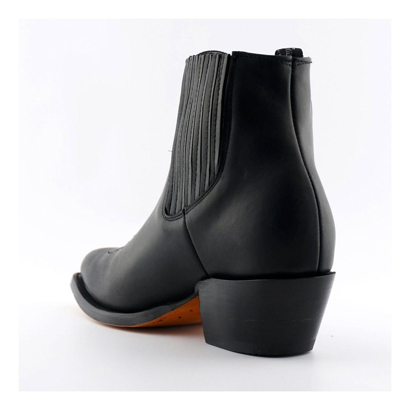 Grinders Unisex Black Western Ankle Boots- Maverick
