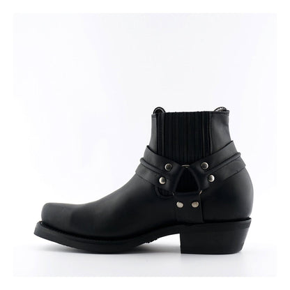 Grinders Unisex Black Western Leather Boots-Renegade Lo - Upperclass Fashions 