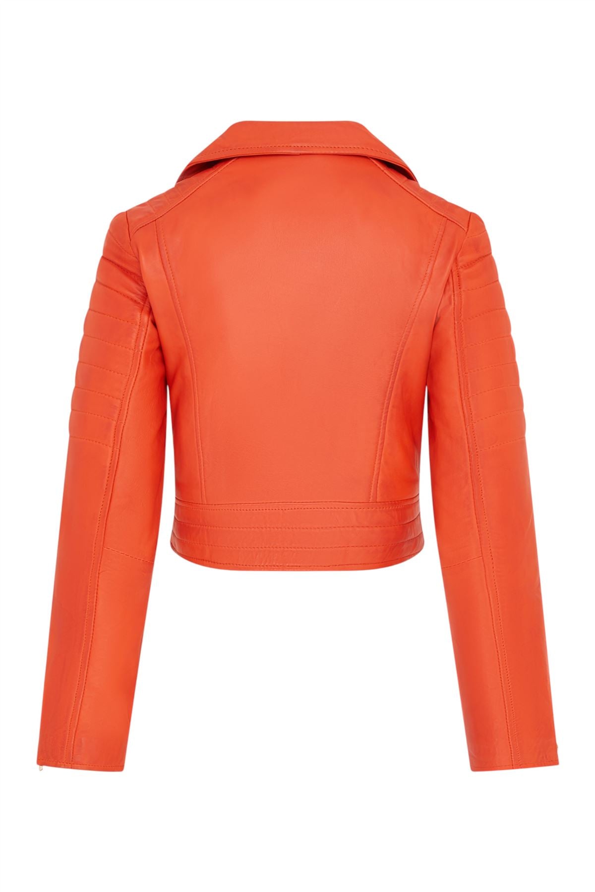 Womens Brando Cropped Leather Jacket-Longtown