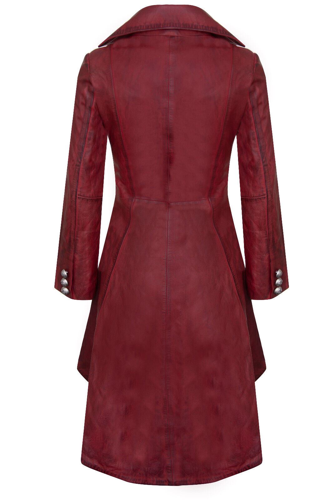 Womens Goth Leather Edwardian Flare Coat-Rushmoor – Upperclass