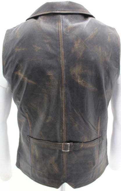 Mens Classic Leather Waistcoat-Gosport - Upperclass Fashions 