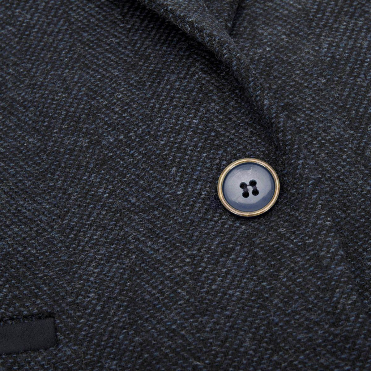 Womens Tweed 1920s Herringbone Navy Waistcoat