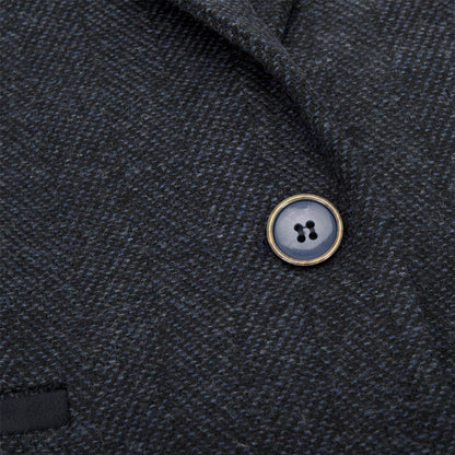 Womens Tweed 1920s Herringbone Navy Waistcoat