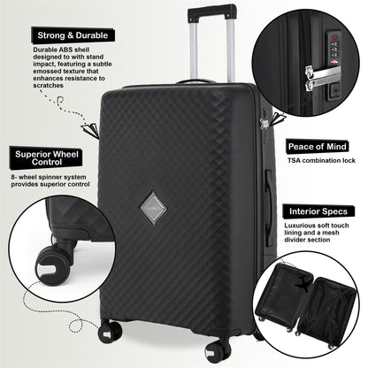 Courtenay Medium Hard Shell Suitcase in Black