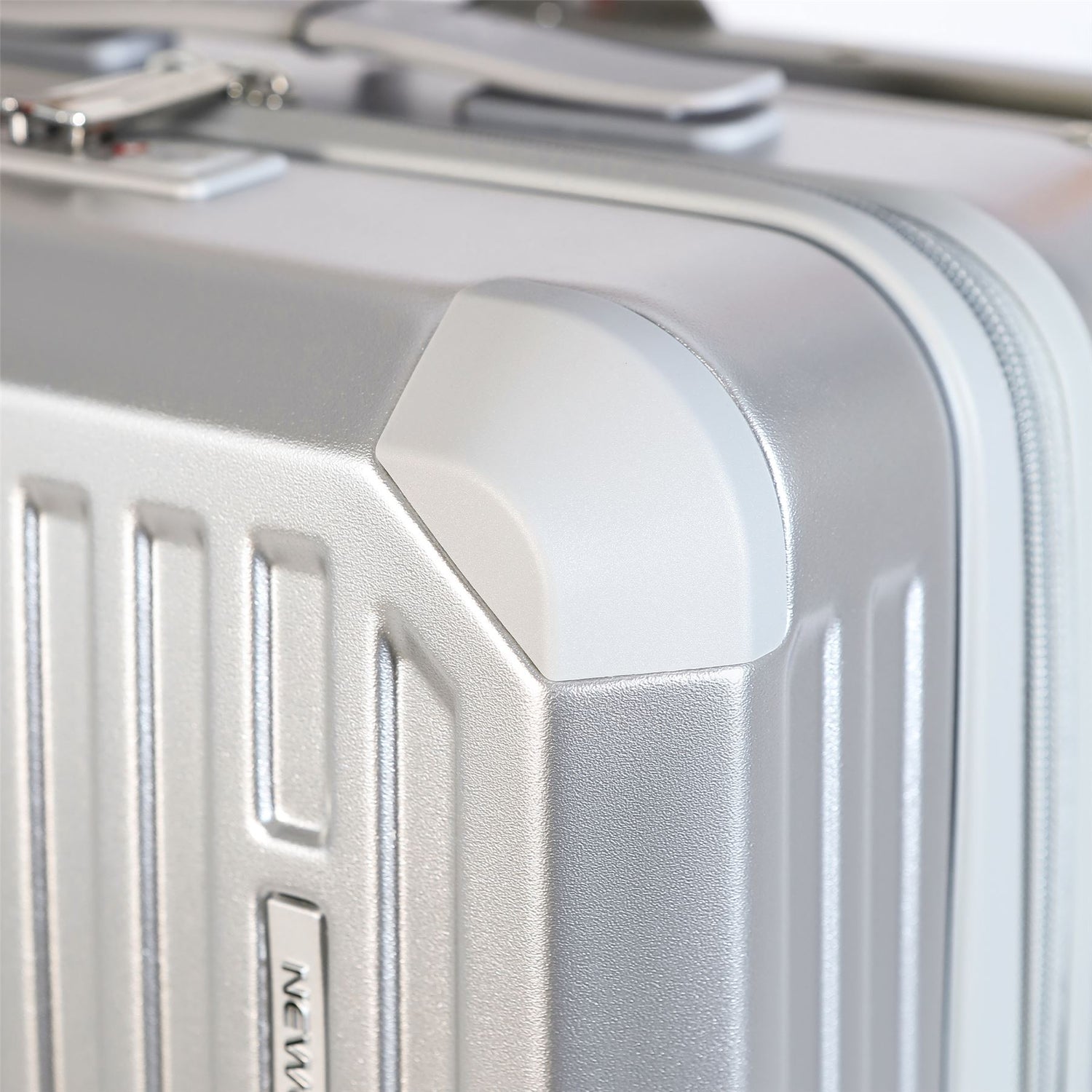 Hard Shell Silver Rimowa Inspired TSA Cabin Luggage Suitcase Durable Spinner Carry-On