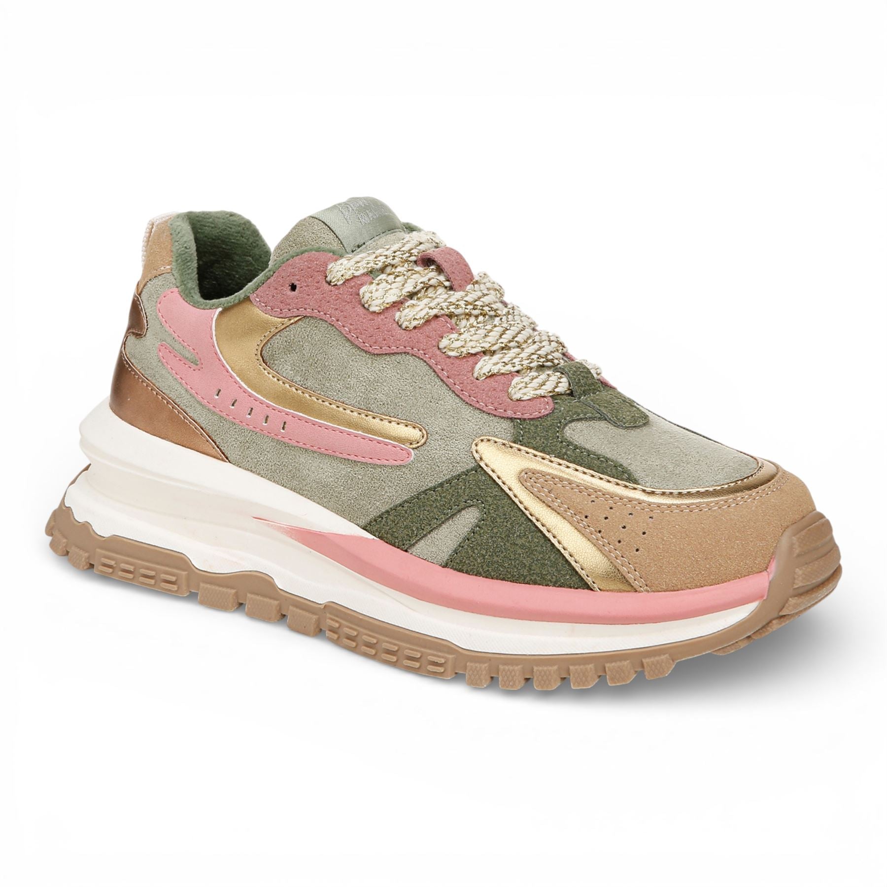 Blowfish Malibu Womens Green Pink Retro Sneaker Trainers - Leo