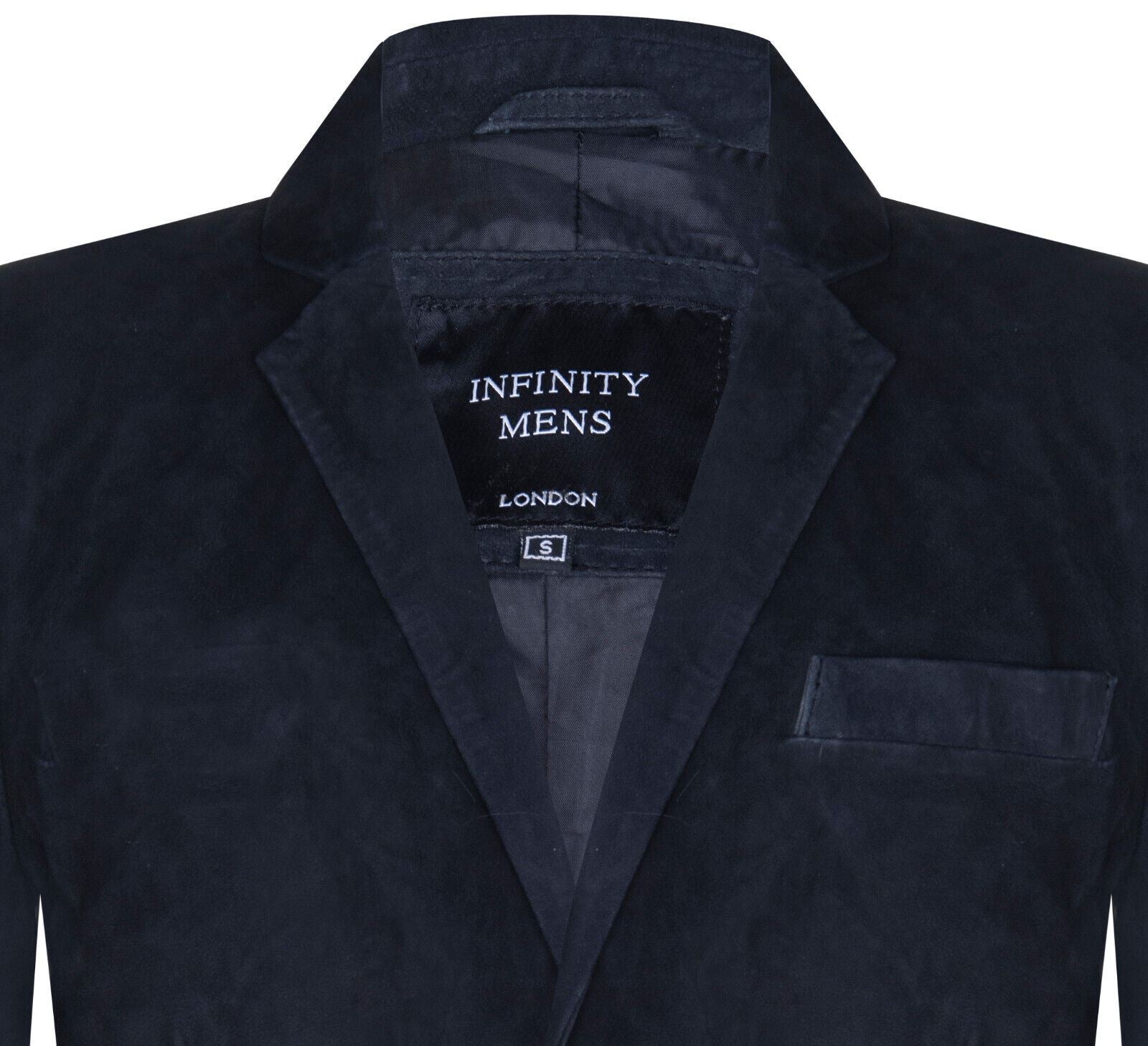 Mens Suede Italian Blazer Jacket-Dorking