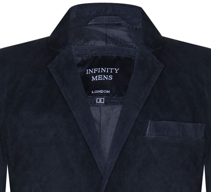 Mens Suede Italian Blazer Jacket-Dorking