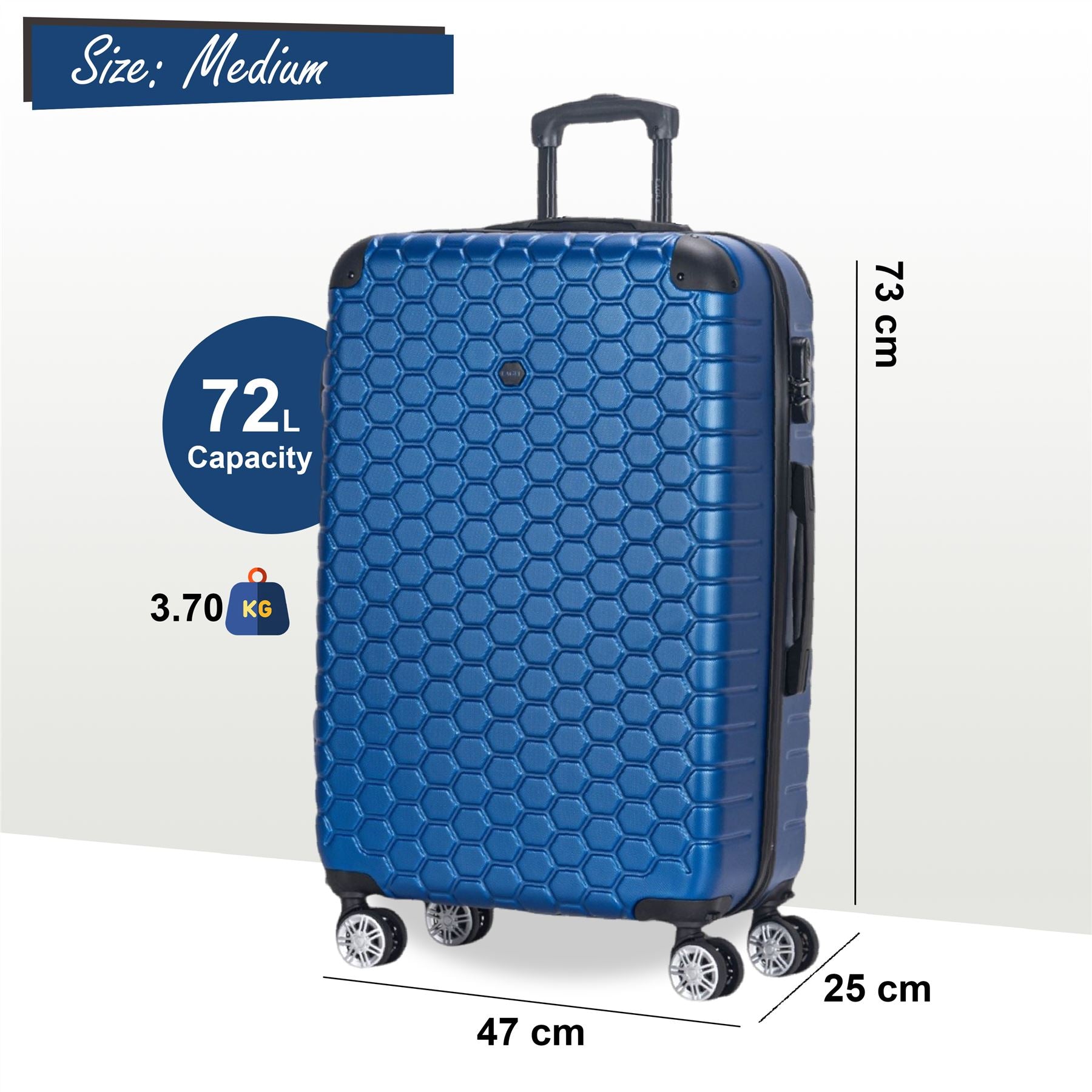 Noda Medium Hard Shell Suitcase in Blue