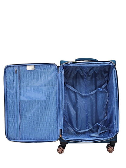 Birmingham Large Soft Shell Suitcase in Teal