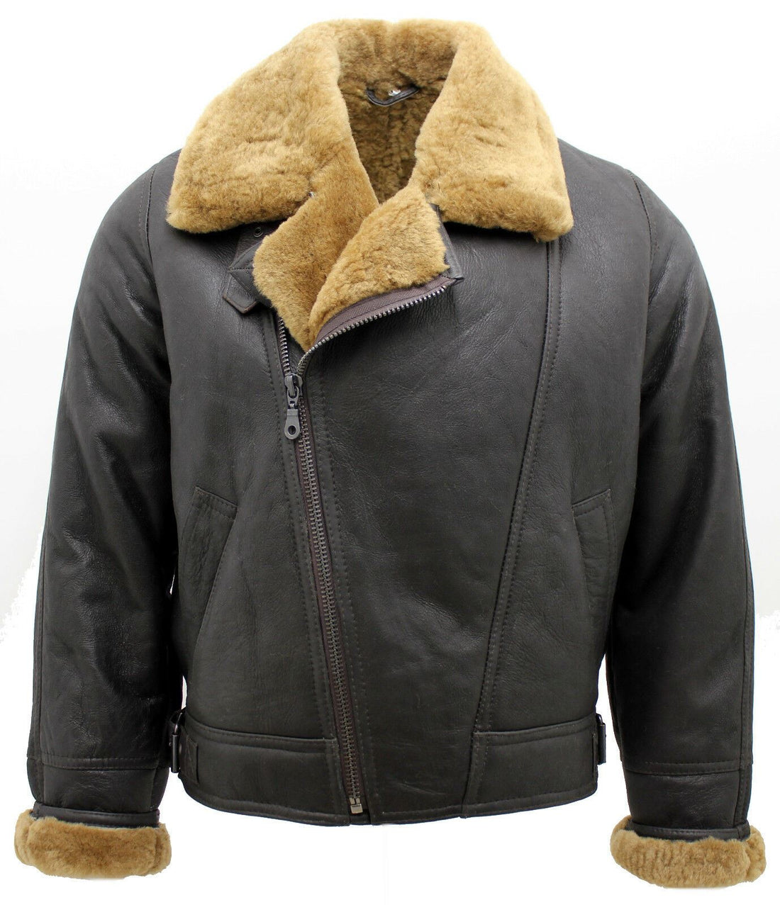 Mens Flying Sheepskin WW2 Bomber Jacket-Haverhill