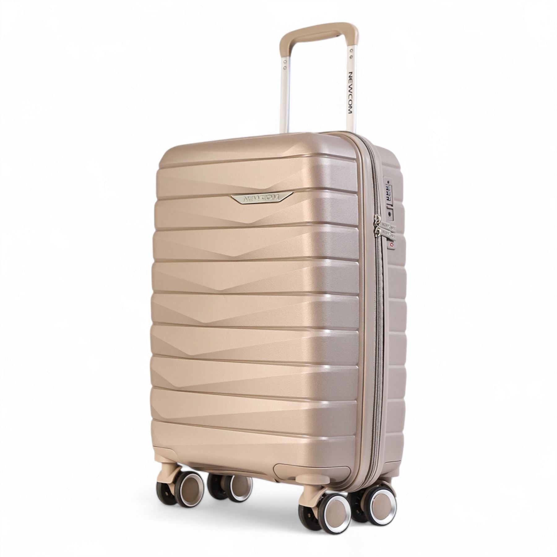 Forster Medium Hard Shell TSA Suitcase in Champagne Beige