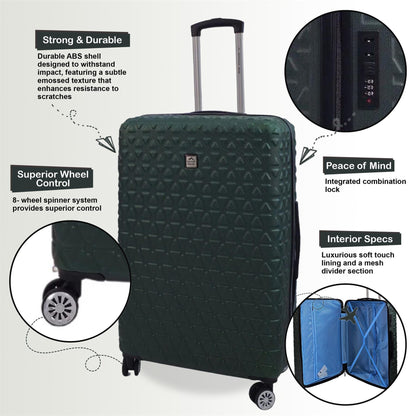 Adamsville Large Hard Shell Suitcase in Green