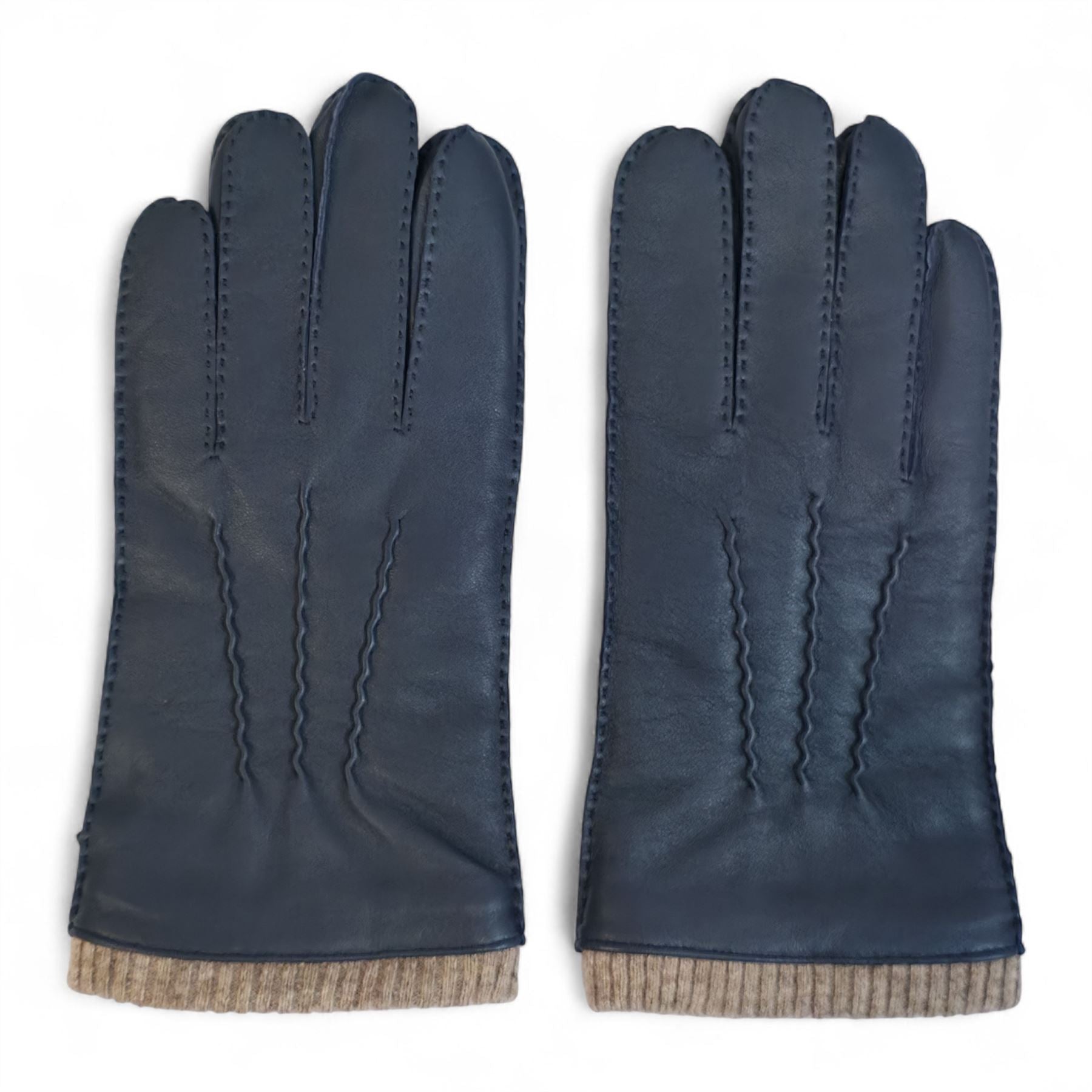 Men’s Italian Leather Warm Wool Lining Winter Gloves - M-LGV-405