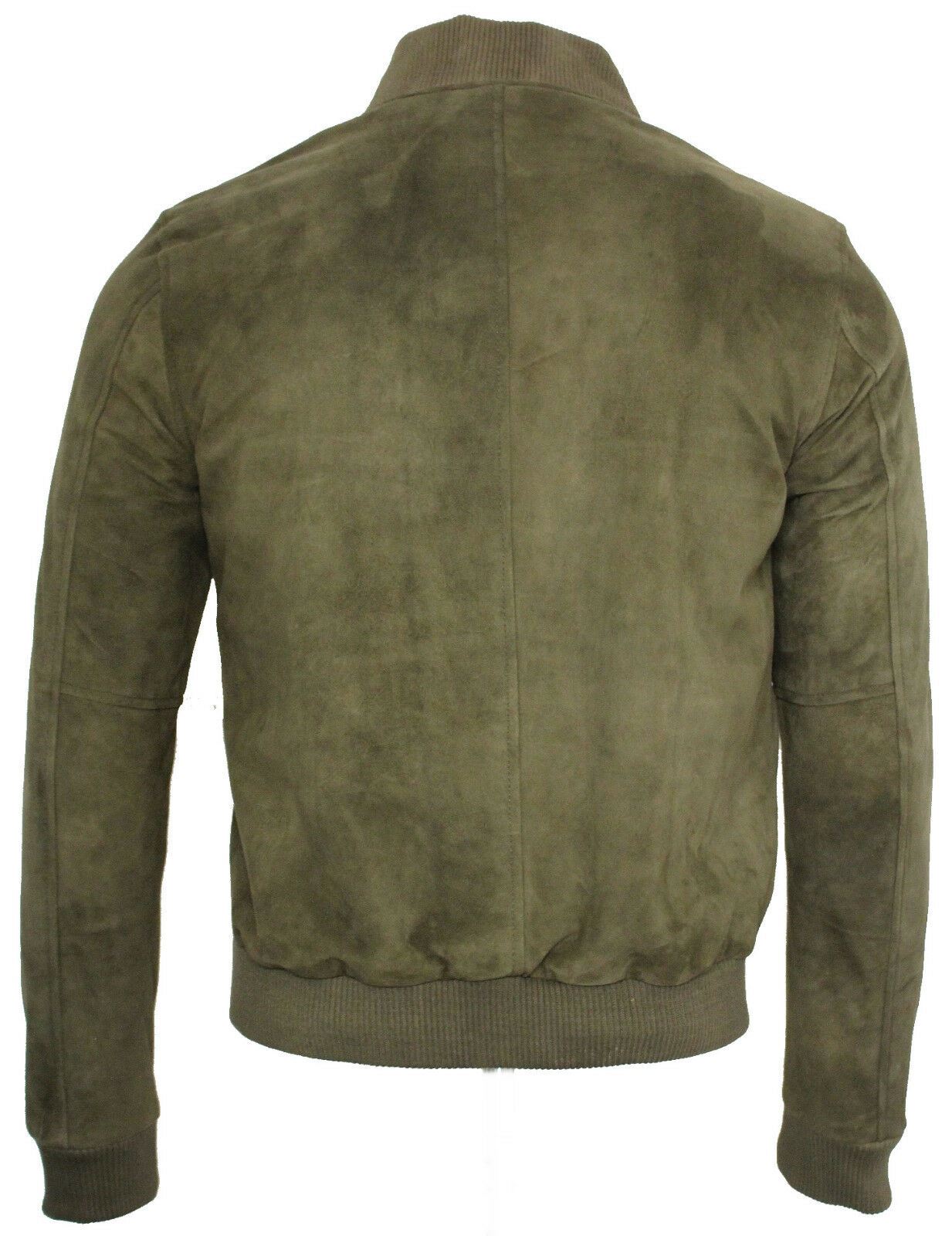 Mens green suede outlet bomber jacket