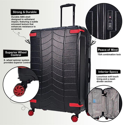 Bynum Extra Large Hard Shell Suitcase in Black
