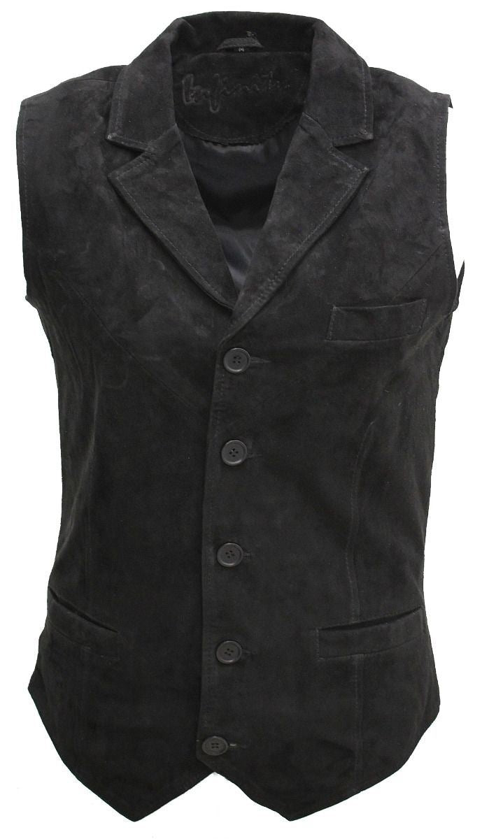 Mens Smooth Suede Leather Waistcoat-Gillingham