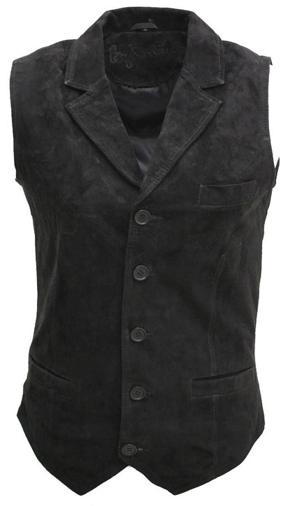 Mens Smooth Suede Leather Waistcoat-Gillingham