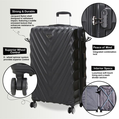 Chatom Medium Hard Shell Suitcase in Black