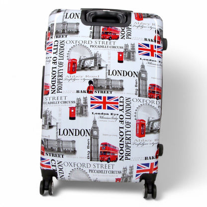 Cooma Large Hard Shell Suitcase London in Black Flower