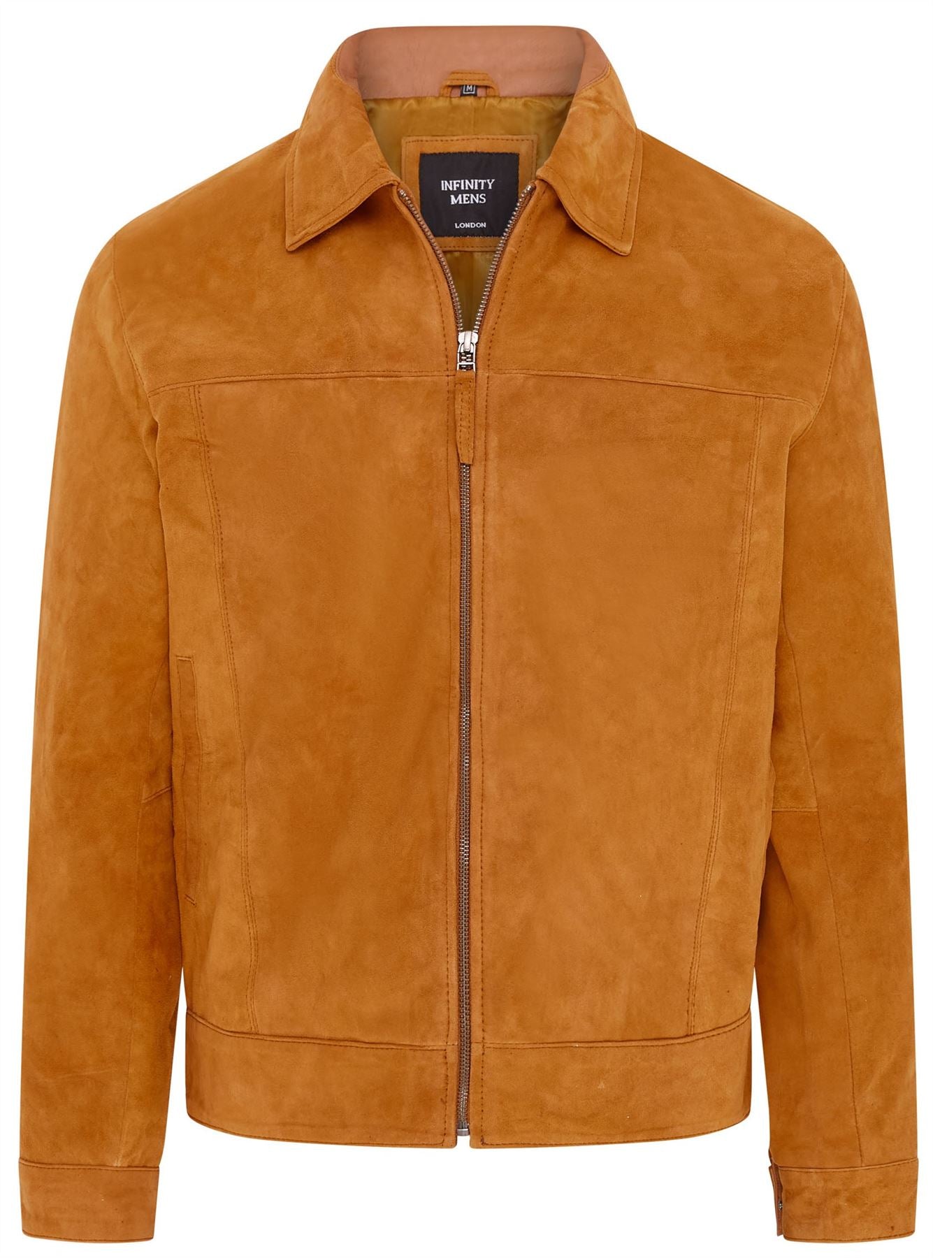Mens Retro Classic Suede Leather Harrington Biker Jacket - Bryne