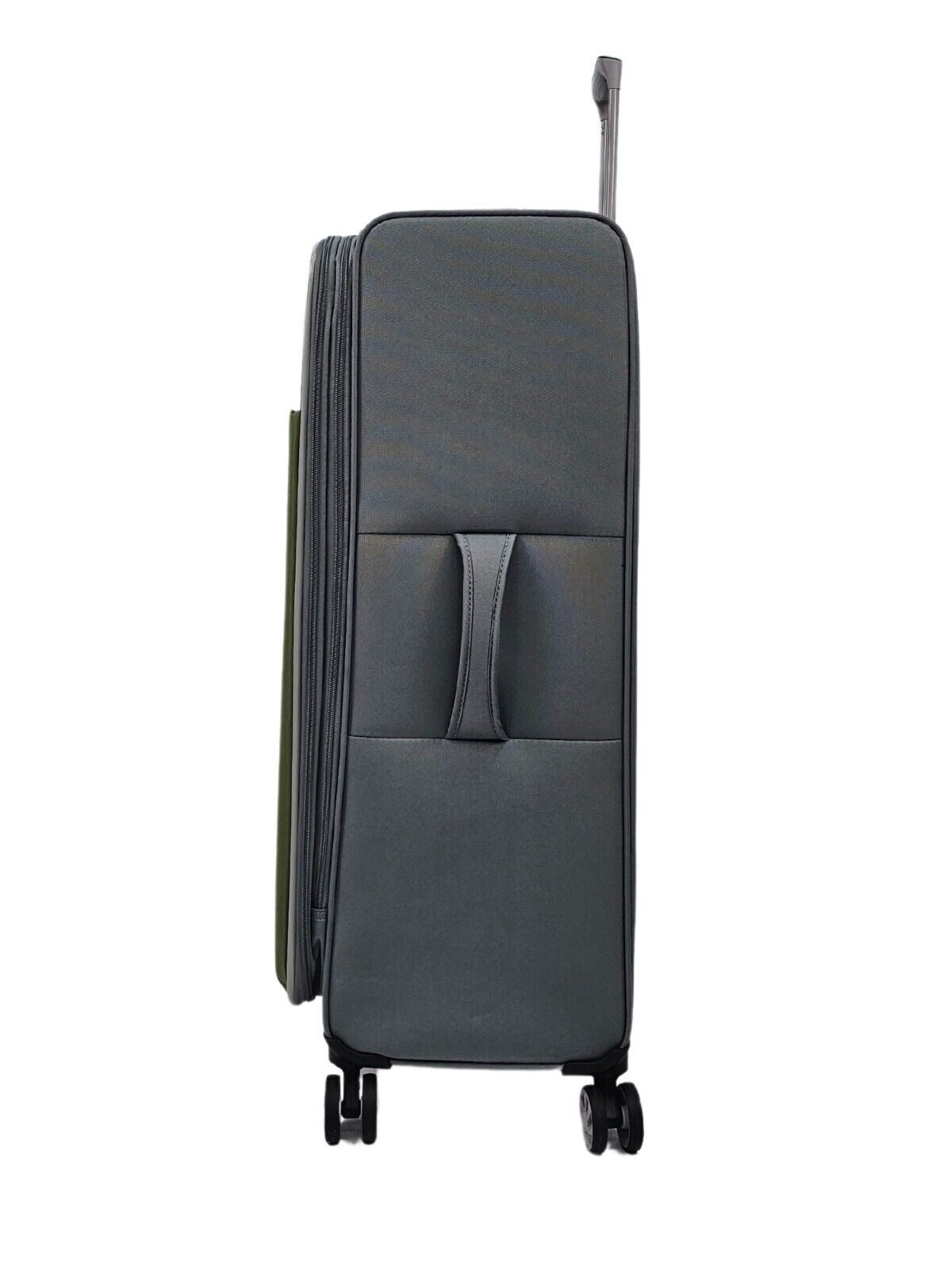 Lightweight Grey Cabin Suitcases 4 Wheel Luggage Travel Bag