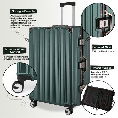 Airdrie Large Hard Shell Suitcase in Green