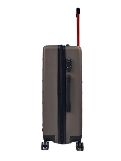 Grey Hard Shell Classic Suitcase Set 8 Wheel Cabin Luggage Case Holiday Travel
