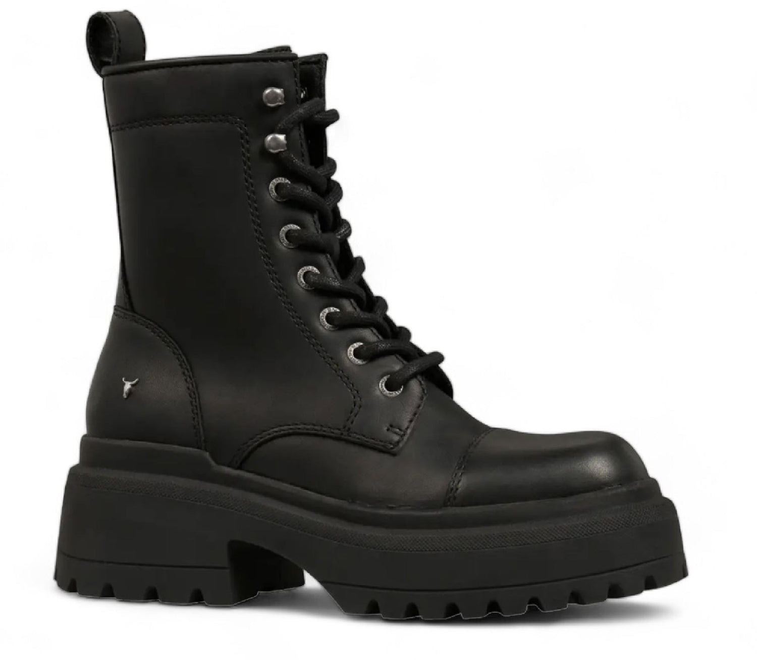 Windsorsmith Leather Chunky Combat Boots - Destroy