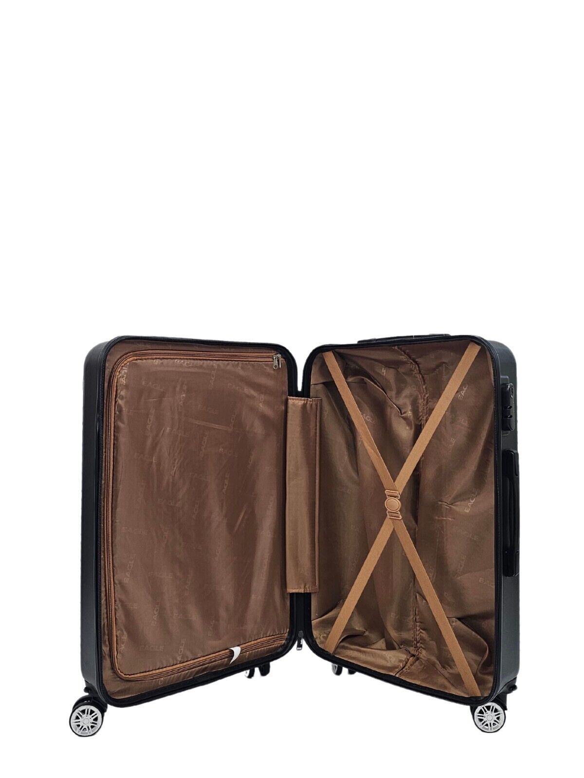 Hard Shell Cabin 8 Wheel Luggage Case Travel Bag