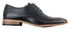 Mens Classic Oxford Brogue Shoes in Perforated Black Leather - Upperclass Fashions 