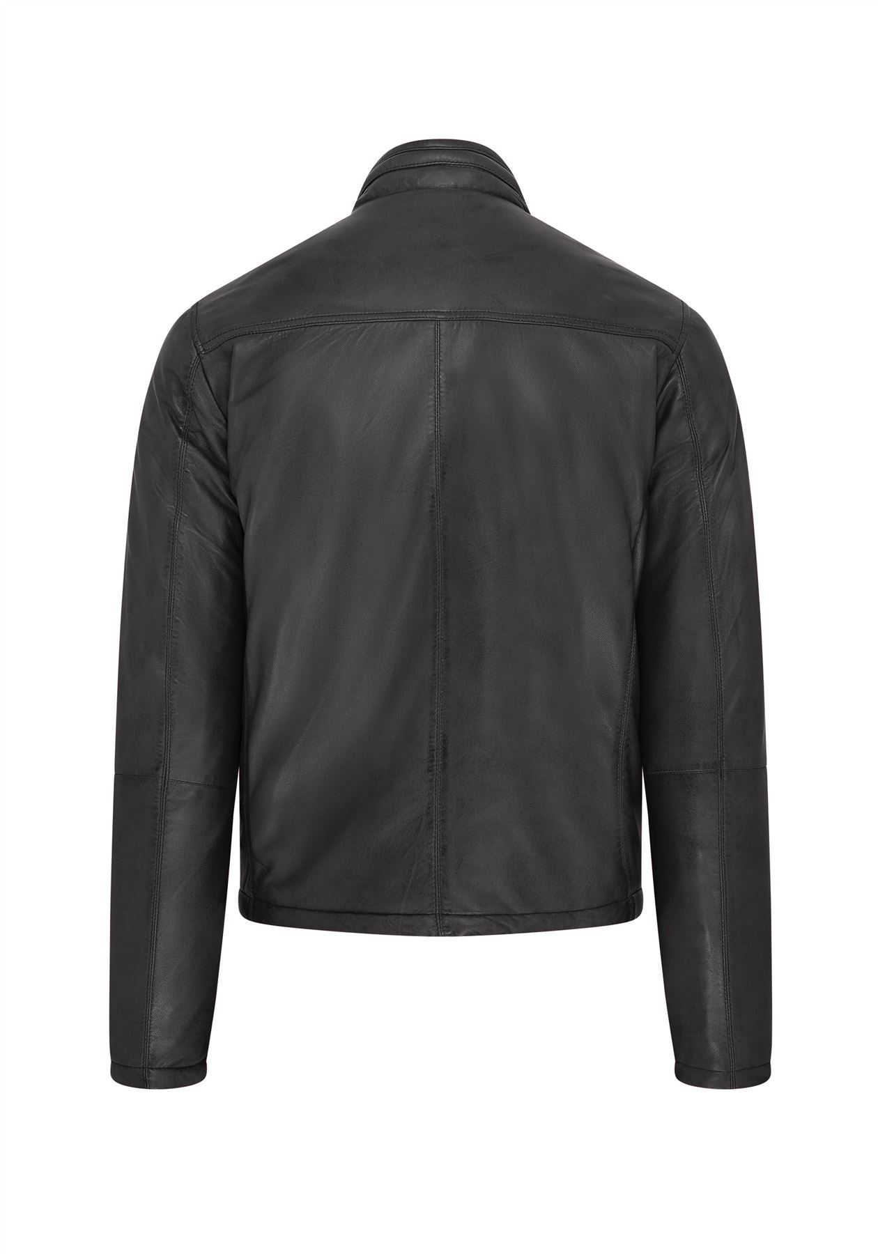 Mens Hooded Reversible Bomber Leather Jacket - Raufoss