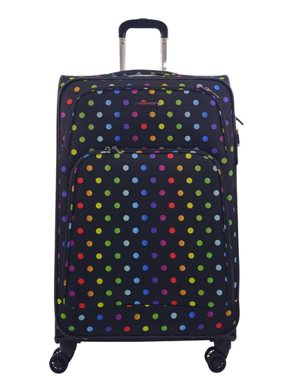 Ashville Large Soft Shell Suitcase in Dots