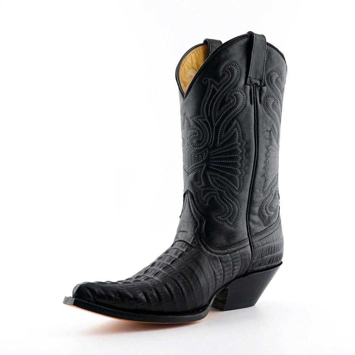 Grinders Black Leather Western Cowboy Boots – Carolina