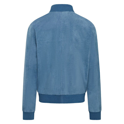 Mens Soft Goat Suede MA-1 Varsity Bomber Jacket  - Uxbridge