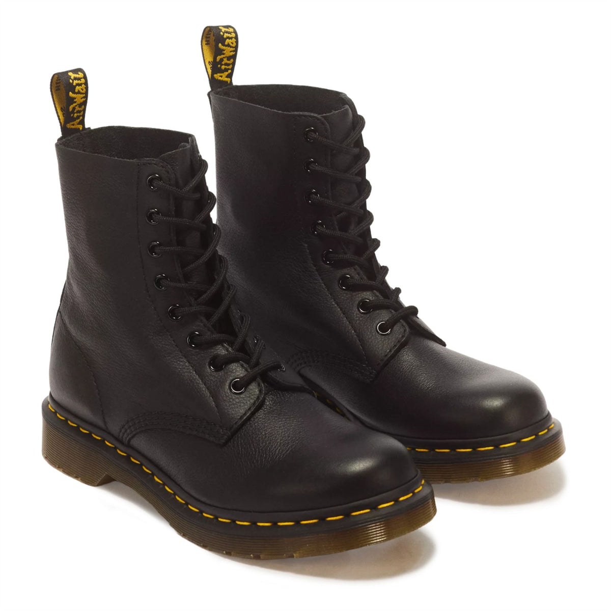 Dr Martens 1460 Pascal Black Soft Leather 8-Eye Combat Boots - 13512006