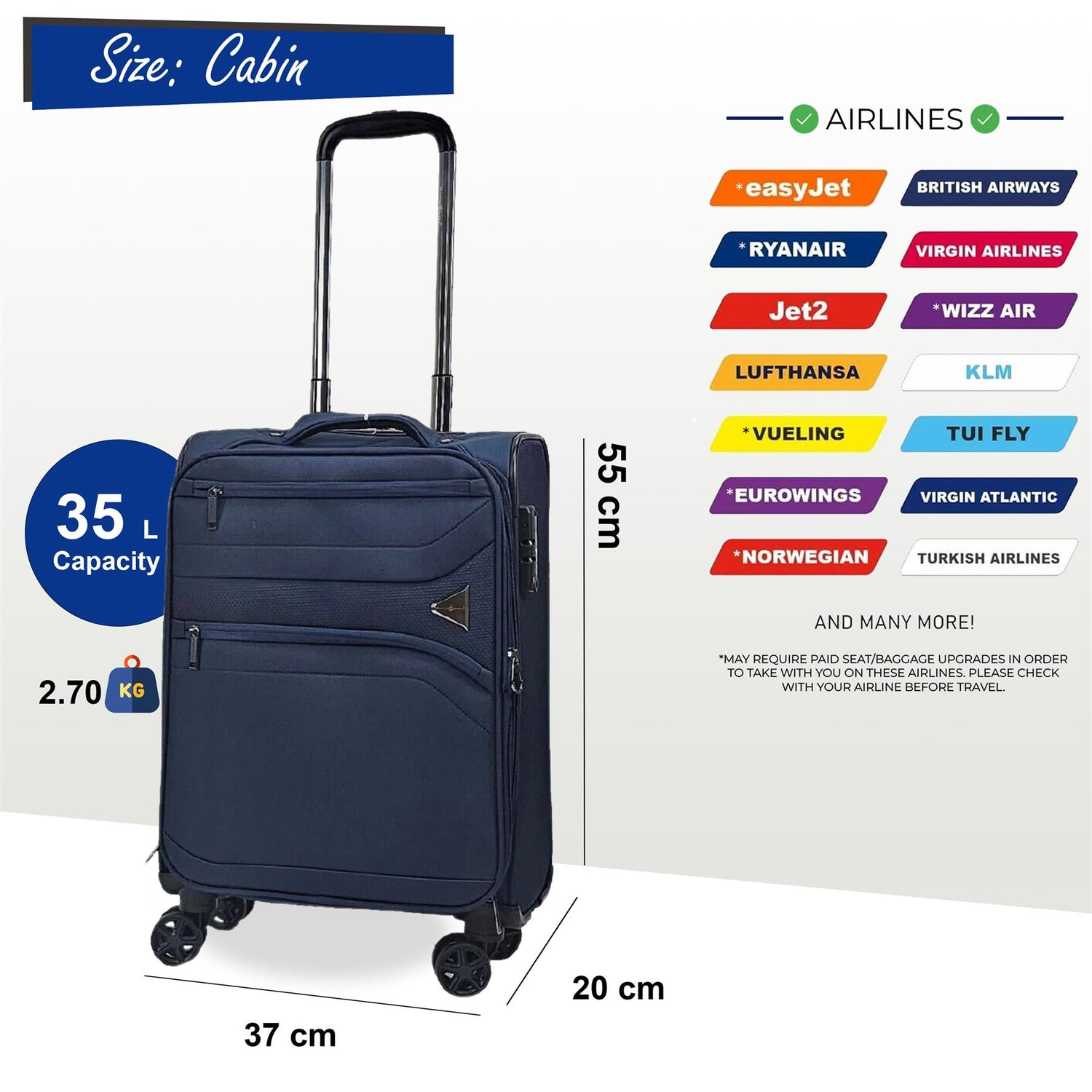 Lightweight Suitcases 8 Wheel Luggage Travel Cases Soft Holiday Bag