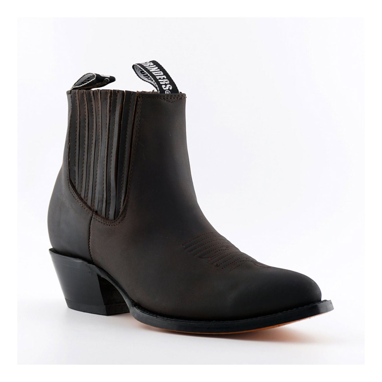 Grinders Unisex Brown Western Ankle Boots- Maverick