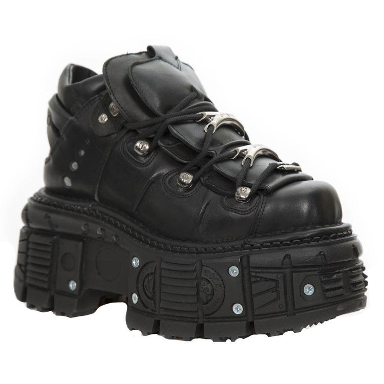 New Rock 106 S1 Unisex Goth Punk Zwart Metallic Platform Fashion Enkellaarzen, Zwart, 37.5 EU New Rock 106 S1 Unisex Goth Punk Zwart Metallic Platform Fashion Enkellaarzen, Zwart, 37.5 EU