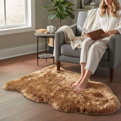 Genuine Sheepskin Natural Silky Soft Fluffy Real Wool Rug