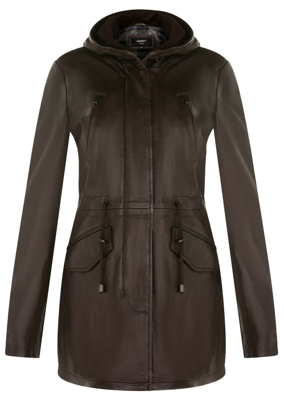 Womens Mid Length Hooded Parka Jacket-Oakengates