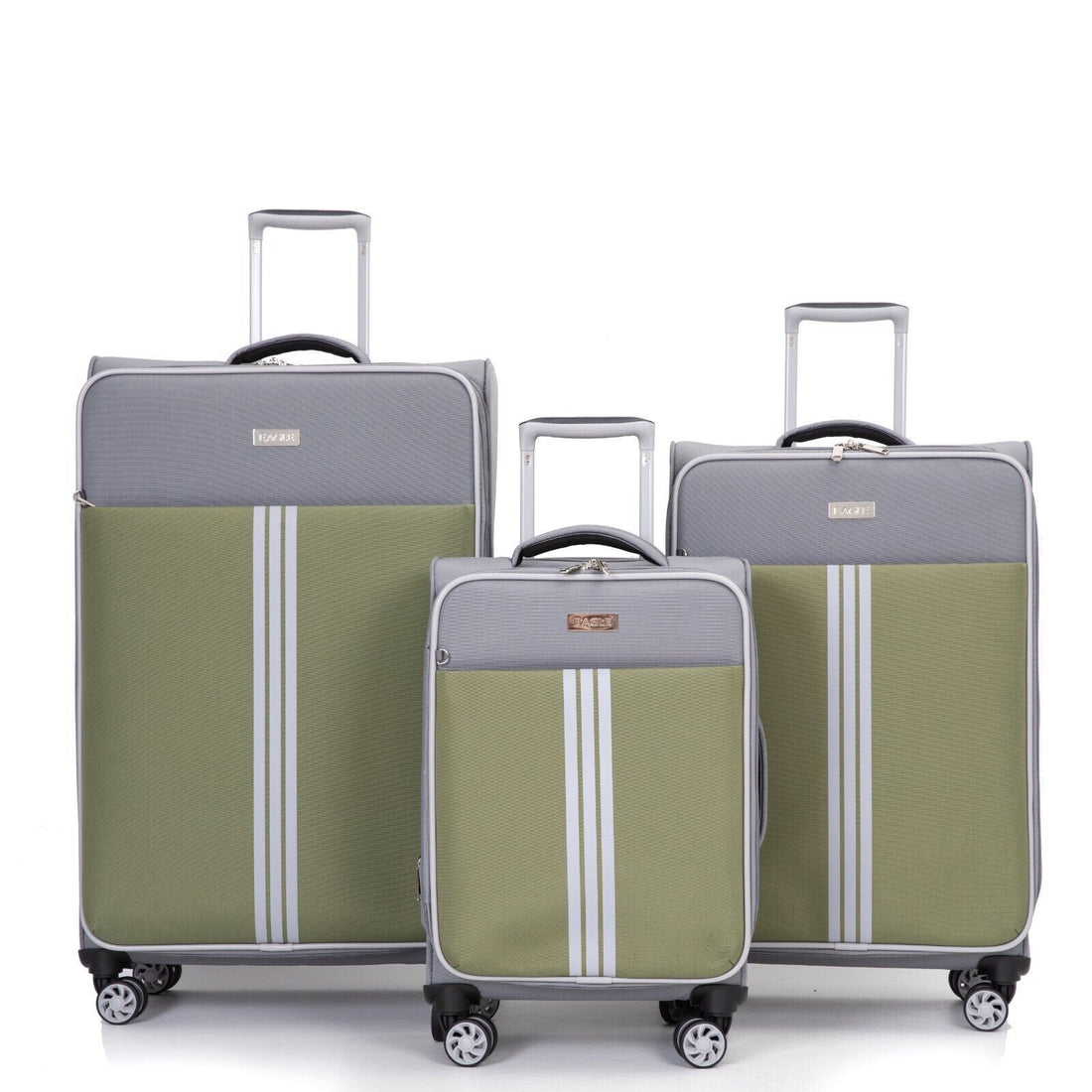 Beaverton Set of 3 Soft Shell Suitcase in Grey