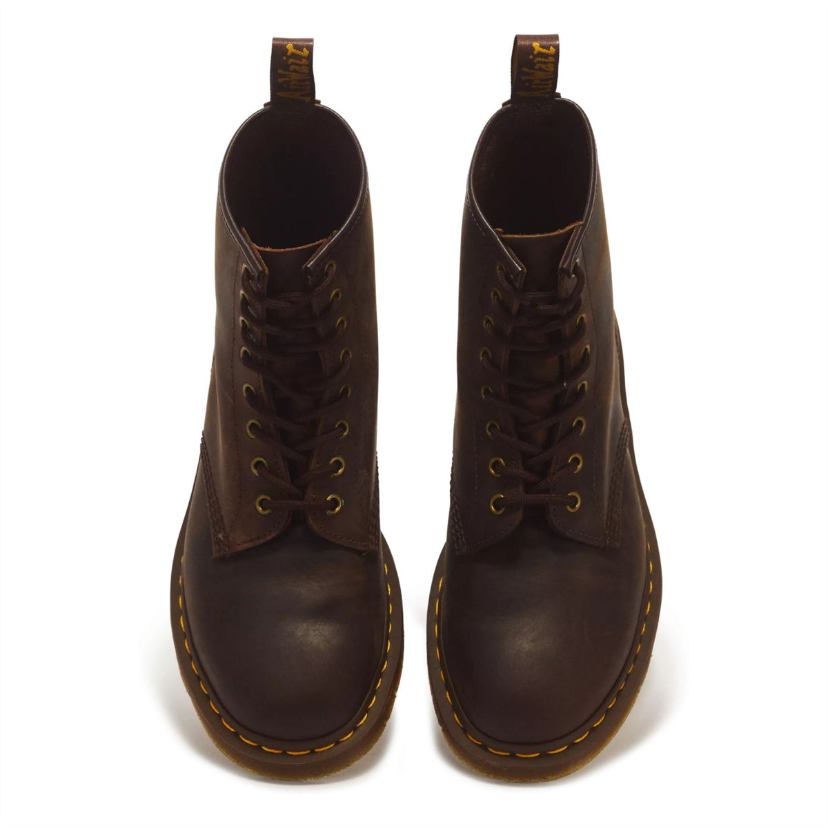 Dr Martens 1460 Brown Crazy Horse Leather Combat Boots - 11822203